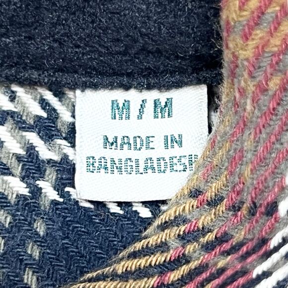 Orvis Tan Plaid Heavyweight Flannel Men Medium Long Sleeve Button Down Shirt New - Picture 6 of 12